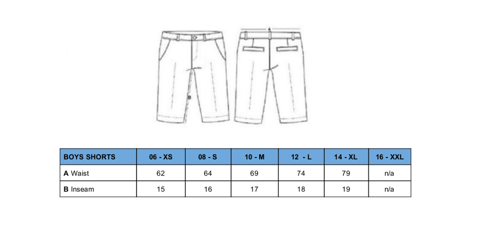 boy xl size chart